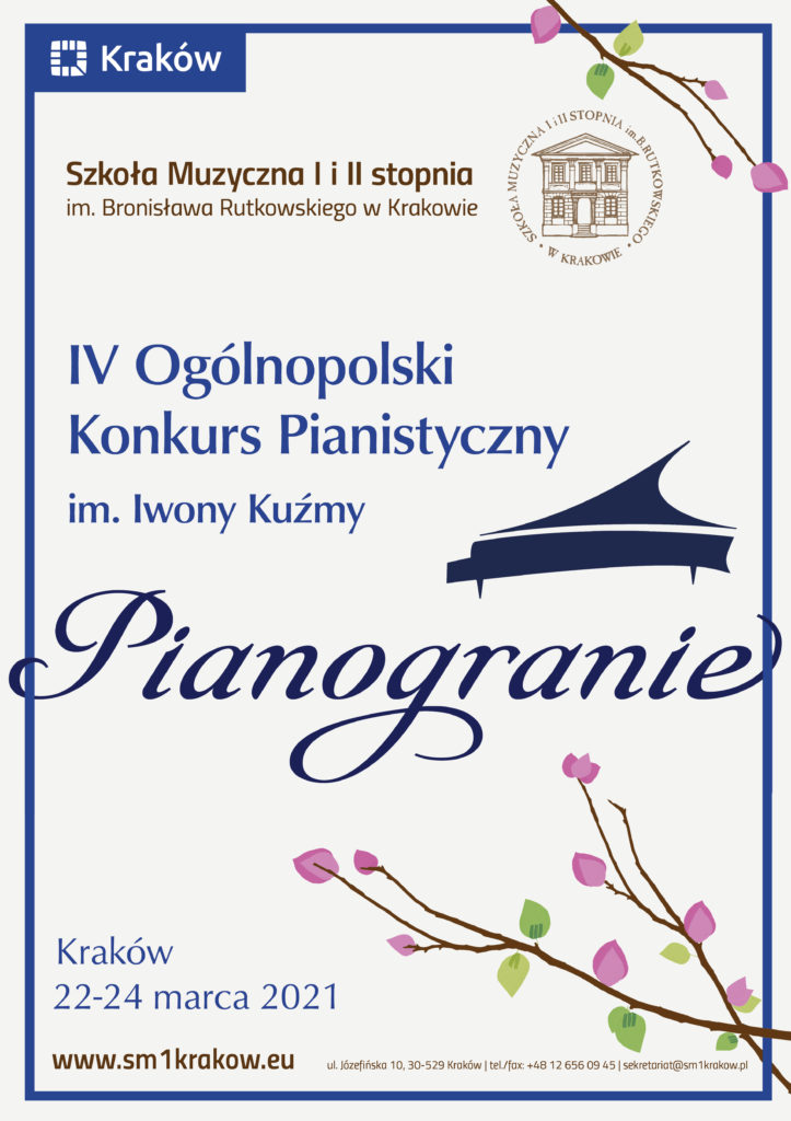 Plakat konkursu Pianogranie 2021